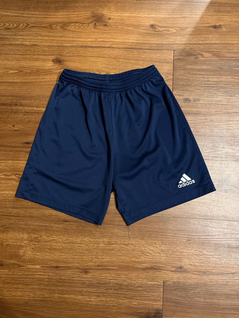 adidas Men's Dark Navy Training Shorts with Logo Medium